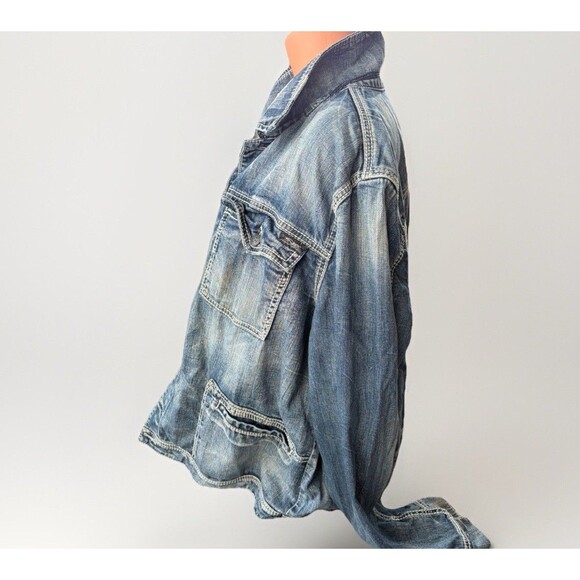 Silver Jeans RIANNA Indigo Blue Denim Jean Jacket Plus Size 3X - Picture 2 of 6